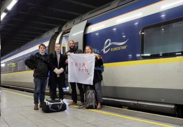 Het inhoudelijk FairFin team voor de Eurostar